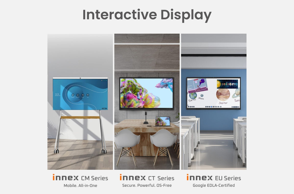 Innex Interactive Displays Compared: CM, CT, EU Plus and EU Lite